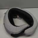 FIOGIKO Travel Neck Pillows for Airplanes  360° Ergonomic Memory Foam Travel Pillow  Relief Neck Pain with Breathable Support for Long Flights, Car, Train & Office Use  Adults & Kids (Gray)