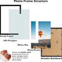 JCJMY 16.5x23.4 A2 Picture Frame Black with 11.7x16.5 A3 Mat, Display Photo 11.7x16.5 with Mat or 16.5 x 23.4 Without Mat, Wall Hanging Large Frame with Plexiglass, Black
