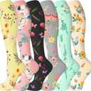 Bropite Compression Socks for Women & Men Circulation-Support Knee High Socks 20-30 mmhg-Best for Running,Medical,Nurse,Travel, S/M