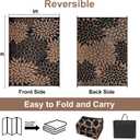 Anidaroel 8x10 Flower Outdoor Rug for Patios Clearance, Waterproof Camping Rug for Outside RV, Reversible Plastic Straw Outside Area Rugs for Garden, Camper, Picnic, Beach(Black/Brown,8'x10')
