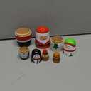 Gejoy Nesting Dolls Russian Matryoshka Wooden Handmade Nutcracker Nesting Dolls Collectible Gifts Toy Set for Winter Christmas Holiday Present Adults Home Decor(Classic Elements)