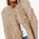 Aoang Women's 2026 Winter Coats Fleece Cropped Jacket Faux Fur Long Sleeve Shaggy Warm Outerwear Fall Clothes