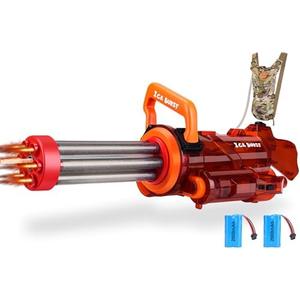 Most Powerful Gatling Submachine Electric Water Gun with 3000ml Backpack Tank, High Powered Automatic Squirt Guns for Adults,Water Blaster Summer Pool Toys for Kids Ages 8+(Orange)
