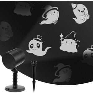 Halloween Projection Lights Outdoor, Rotating Ghost Projector Lights with Timer Function, Halloween LED Projector Waterproof for Outside House Yard Garage Front Door Decor