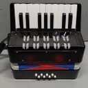Accordion, 17 Keys Piano Accordion for Kids Students 8 Bass with Straps for Beginners Student Educational Musical Instrument (Black)