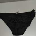 Zmart Women Low Rise Bikini Bottoms - Full Coverage Ruched Bathing Suit Swim Bottom Swimsuits Swimwear (Medium, Black)