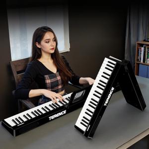 Portable Piano Keyboard Foldable: Portable Keyboard Piano 88 keys Semi-Weighted keyboard with MIDI Bluetooth TERENCE Electric Folding Piano Kit for Adult