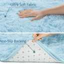 Ultra Soft Fluffy Rugs for Bedroom 5x8 Feet, Shag Area Rugs for Living Room, Large Comfy Furry Rug for Boys Kids Baby Room Decor, Non Slip Nursery Rug Modern Indoor Fuzzy Floor Carpet, Light Blue