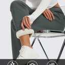 MAGCOMSEN Women's Sherpa Lined Sweatpants Winter Warm Fleece Pants Water Resistant Heavy Insulated Thermal Pants Outdoor (Gray)