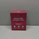 Nurse & Nourish Breast Milk Storage Tower & Freezer Organizer Bin - Space-Saving Rack for Breast Milk Storage Bags - Flat-Freeze Tray for Freezer Bins - First-In, First-Out for Baby Essentials - White (1 Pack)