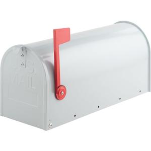 Metal Mailboxes for Outside Post Mount, RAINHOL Residential Mailbox, Galvanized Steel Heavy Duty Outdoor Mail Box, Standard Compacity, 20 x 8.7 x 6.7 inches, Gray (Pearl Light Gray)