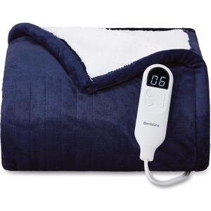 Bedsure Heated Blanket Electric Throw - Soft Flannel Electric Blanket, Heated Throw with 4 Time Settings & 6 Heat Settings, Warm Gift for Grandma (50x60 inches, Pageant Blue)