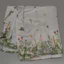 Horaldaily Spring Summer Cloth Napkins 18 x 18 Inch, Wild Flowers Floral Party Dinner Decoration Washable Napkins Set of 6 (Beige)