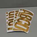 6 Inch Letter Stickers, 76 Pieces Self Adhesive Large Alphabet Symbol Sticker, Mailbox, Door, Truck and Outdoor, Waterproof & Weatherproof, 14 Sheets Gold