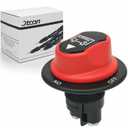 Jtron Car Battery Disconnect Switch MAX.50V DC 50A Cont 75A INT Boat Battery Switch Waterproof for Car Motorcycle Marine Boat Auto Camper RV ATV UTV Vehicles (NO-OFF/50A)