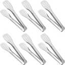 Serving Tongs Kitchen Tongs,Buffet Tongs, Stainless Steel Food Tong Serving Tong,small tongs 6 Pack (9 Inch)