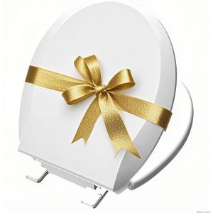 Toilet Seat Round Quick Release & Soft Close, Round 16.5inch Toilet Seat Slow Descent No Slapping Quiet, Easy Clean, White, Plastic, 2 Years Support