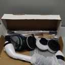 Electric Spin Scrubber, Cordless Cleaning Brush with 8 Brush Heads, IPX7 Waterproof LED Display, Adjustable Extension Handle Shower Scrubber for Bathroom Floor Tub Tile (White & Black)