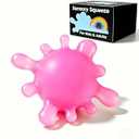 1 Pack Fidget Toys Stress Balls for Kids, Splat-Tastic Squishy Toy, Stress Splat Toy, Squishies Anxiety Stress Relief, Ice Squishy Stress Sensory Cube Malt Sugar Balls with Autism (Purple)