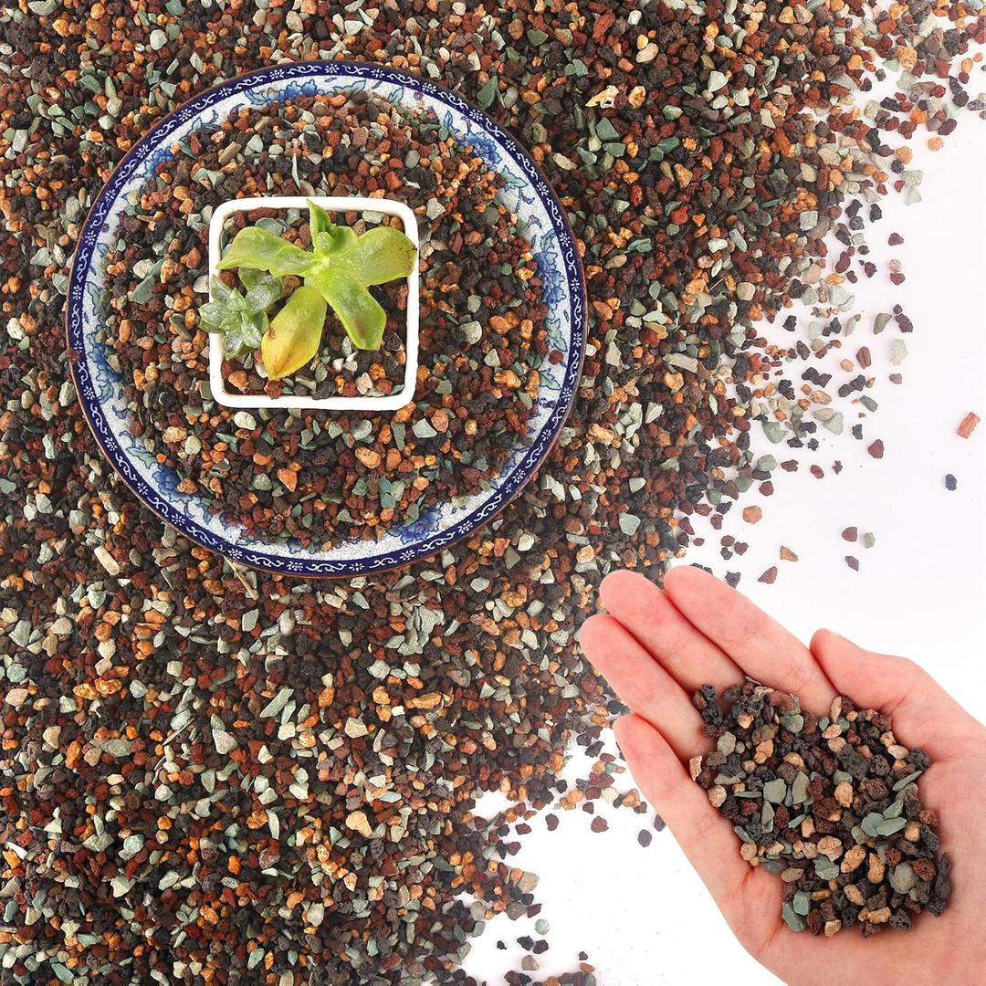 45Lb Horticultural Lava Rock-Lava Rocks for Plants,Succulent Soil Amendment,Decorative Cactus Soil Potting Mix,Volcanic Rock for Aquarium Fairy Gardening Top Dressing Plant Drainage (Multi)