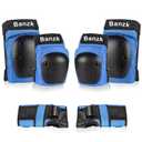 Adult Knee Pads Elbow Pads Wrist Guards for Adult Kids 6 in 1 Protective Gear Set for Skateboarding Biking Roller Skating Cycling Outdoor Sports Blue M