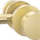 goldenwarm Gold Closet Door Knobs, Heavy Duty Zinc-Alloy Passage Brushed Gold Interior Door Knobs, Brushed Brass Indoor Doorknobs for Hallway, Closet (1 Pack)