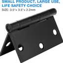 18 Pack Matte Black Door Hinges 3.5 x 3.5 Inch, Interior Door Hinges, Heavy-Duty Black Hinges with Square Corners for Doors Standard Bedroom Office Door Hardware Removable Pin,RV,Garage,Shed,Treehouse