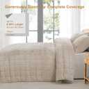 GOONE Reversible Greek Velvet Quilt Set King Size 108"x98" Sand Shell | Lightweight Velvet Comforter with Subtle Sheen, Oversized Bedspread Coverlet, Quilted Bedding Set for All Season with 2 Shams