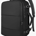 Taygeer Travel Laptop Backpack for Men Women, Airplane Approved Travel Backpack Suitcase with Usb Charging Port, Lightweight College 35l Luggage Bag 15.6inch Laptop Mochila Gifts for Business,Black