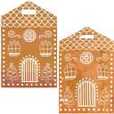 JarThenaAMCS Christmas Candy Treat Bags Gingerbread House Zip Lock Bag with Handle Resealable Goodie Gift Bags for Winter Xmas Party Supplies Decor