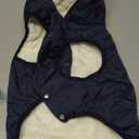 Fleece Hoodie, Windproof Waterproof Coat, Winter Warm Jacket, Cold Weather Pet Apparel Clothes Vest for Small Medium Large Dogs (2XL, Blue)