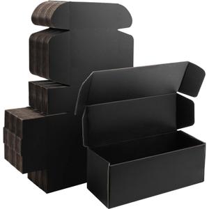 10x4x4 Black Shipping Boxes Small - 25 Pack Corrugated Cardboard Mailer Boxes for Packaging, Mailing, Gift Giving | Sturdy, Recyclable, Perfect for Small Business Supplies, Ecommerce