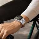 Rugged Genuine Leather Band for Apple Watch Ultra 2/1 Band for Men 49mm 46mm 45mm 44mm 42mm,Comfortable Replacement iWatch Bands with Metal Stainless Steel Connector for Series 10 9 8 7 SE 6 5 4 3 2 1 SE (brown)