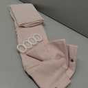 OVZME Blush Pink Shower Curtain Set, Waffle Textured Heavy Duty Fabric Shower Curtain for Bathroom, Luxury Hotel Weighted 230GSM Waterproof Bath Curtain with 12 Plastic Hooks, Machine Washable, 72x72