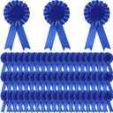 Hanaive 60 Pcs Blank Award Ribbons, 1st 2nd 3rd Place Rosette Medal Winner Victory Prize Recognition Participation Ribbon Badges for School Competition Classroom Prizes Sports Event(Blue)