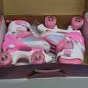 Gonex Roller Skates for Girls Kids Boys Women with All Light Up WheelsAdjustable Rollerskates for Beginners Toddler Youth, Gift for Indoor Outdoor (Small Size 11-1 Little Kids)