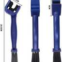 2 x Durable Motorcycle & Bike Chain & Gears Maintenance Cleaning Brush Cleaner Tools - (Blue)