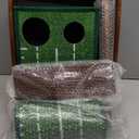 Putting Green Portable Indoor Putting matIncludes Putting Practice Ball, Wrinkle-Free Mat, and Solid Wood Construction,Office, Living Room, Golf Gift