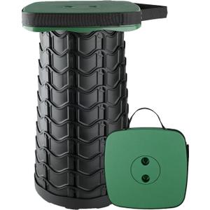 Boreeman Upgraded Collapsible Stool, Square Portable Stool, Lightweight Yet More Sturdy with Load Capacity 400lbs, Perfect for Camping Fishing Hiking BBQ (Square Army Green)