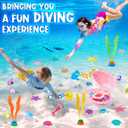 Pool Toys, 31Pcs Mermaid Toys Diving Toys with Shell Treasure Chests and Storage Bag, Swimming Pool Games Summer Water Toy Gift Set for Kids Toddlers Girls Boys