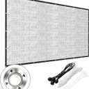 Aluminet Shade Cloth, 85% Heat Reflective Tarp for Blocking Sun with Reinforced Stainless Steel Grommets for Pergola Shade Cover, Garden, Cars, Dogs, Greenhouse, 10x12FT