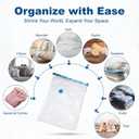 HOUSE DAY 18 Pack Vacuum Storage Bags with Electric Pump, Valve, Space Saver Vacuum Seal Bags for Clothing, Comforters, and Travel Essentials 3 Jumbo,3 Large,3 Medium,3 Small/3 Small,3 XS Roll Up Bag