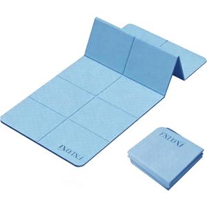 Foldable Extra Wide Yoga Mat 72"x31.5"x8mm, Double-Sided Non Slip w/Bag