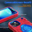 KCJ for iPhone 13 Mini Case/iPhone 12 Mini Case with [2×Screen Protectors+1xCamera Lens Protector] &Kickstand Soft Silicone+Hard PC Full Body Protection Heavy Duty Phone Case 5.4"