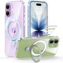 TORRAS Ostand for iPhone 17 Case Clear, Fit for MagSafe, 4X Military Drop Protection, Camera Control, Slim Magnetic Phone Case for iPhone 17 with Stand, Soft Edge, Anti Yellowing Cover 6.3", Clear