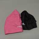 COOLMATE Fabric Swim Cap for Women, Men & Kids  Silicone Water Resistant Layer, Lightweight Cloth Cap for Pool & Lap Swimming  Non-Slip Comfortable Fit, Gift for Swimmers (1 Pack) (Medium, Black & Dark Pink (Pack 2))