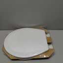 BEMIS 500EC 390 Toilet Seat with Easy Clean & Change Hinges, 1 Pack Round, Cotton White