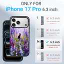 Clear TPU Phone Case Cover for iPhone 17 Pro with Design, Drop Protection, Cute Case for Girl Women, Cat in Lavender