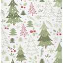 Cartoon Christmas Tree Crib Sheets for Boys Girls Pack N Play Sheet Soft Breathable Mini Crib Sheets 39" x 27"