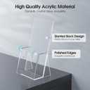 MaxGear Acrylic Brochure Holder, 4 Inch Countertop Display Holder, 12 Pack